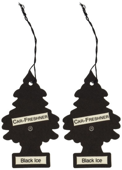 Picture of LITTLE TREES Car Air Freshener | Hanging Paper Tree for Home or Car | Black Ice | 2 Pack