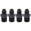 Picture of EVIL ENERGY 8AN Male Flare to 1/2" NPT Pipe Fitting Adapter Aluminum Straight Black 4PCS