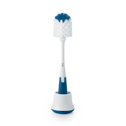 Picture of OXO Tot Bottle Brush with Nipple Cleaner and Stand - Navy