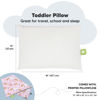 Picture of Toddler Pillow with Pillowcase - 13x18 My Little Dreamy Pillow - Organic Cotton Toddler Pillows for Sleeping, Kids Pillow, Travel Pillows for Sleeping, Mini Pillow,Toddler Bed Pillows (Dear Princess)
