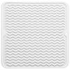 Picture of MicoYang Silicone Dish Drying Mat for Multiple Usage,Easy clean,Eco-friendly,Heat-resistant Silicone Mat for Kitchen Counter or Sink,Refrigerator or Drawer liner White M 12 inches x 12 inches