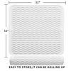 Picture of MicoYang Silicone Dish Drying Mat for Multiple Usage,Easy clean,Eco-friendly,Heat-resistant Silicone Mat for Kitchen Counter or Sink,Refrigerator or Drawer liner White M 12 inches x 12 inches