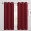 Picture of NICETOWN Burgundy Red Kitchen Blackout Curtain Panels, Thermal Insulated Grommet Top Blackout Draperies and Drapes for Basement (2 Panels, W42 x L68-inch)