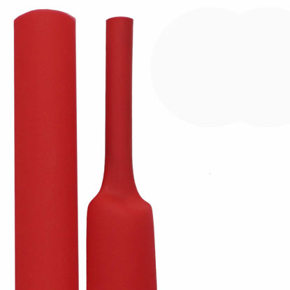 Picture of XHF 5/8 Inch (15mm) 3:1 Waterproof Heat Shrink Tubing Marine Grade Wire Cable Adhesive Lined Tube Insulation Seal Against Moisture Corrosion and Air Leakage, 4 Ft Red