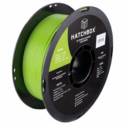 Picture of HATCHBOX 1.75mm Lime Green PETG 3D Printer Filament, 1 KG Spool, Dimensional Accuracy +/- 0.03 mm, 3D Printing Filament