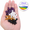 Picture of LPBeads 100PCS 8mm Natural Mixed Color Gemstone Round Loose Beads for Jewelry Making with Crystal Stretch Cord