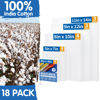 Picture of FIXSMITH 18 Pack Painting Canvas Panels, Multi Pack- 4x4, 5x7, 8x10, 9x12, 11x14 Inches, 100% Cotton Primed Canvas Boards for Acrylic, Oil,Other Wet & Dry Art Media,Art Gift for Kids, Adults,Beginners