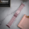 Picture of Fullmosa Compatible Apple Watch Band 42mm 44mm 45mm 49mm 38mm 40mm 41mm, Stainless Steel iWatch Band with Case for Apple Watch Series 8/7/6/5/4/3/2/1/SE/SE2/Ultra, 38mm 40mm 41mm Rose Pink