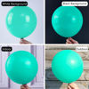 Picture of PartyWoo Teal Balloons, 100 pcs Teal Blue Balloons Different Sizes Pack of 36 Inch 18 Inch 12 Inch 10 Inch 5 Inch Balloons for Balloon Garland Arch as Party Decorations, Birthday Decorations
