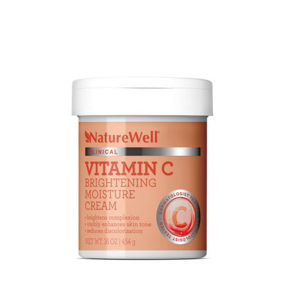 Picture of NATURE WELL Vitamin C Brightening Moisture Cream for Face, Body, & Hands, Visibly Enhances Skin Tone, Helps Improve Overall Texture, 16 Oz (Packaging May Vary)