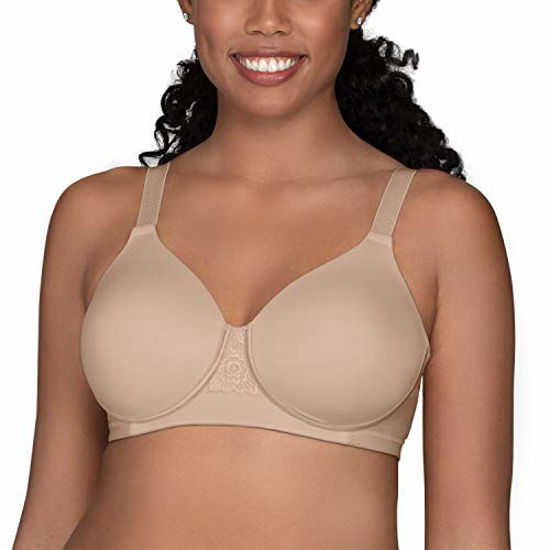 Vanity Fair womens Full Figure Beauty Back Smoothing (36c-42h) Bra,  Wirefree - Beige, 36DD US