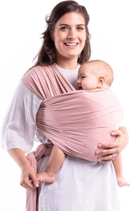 Picture of Boba Baby Wrap Carrier Newborn to Toddler - Stretchy Baby Wraps Carrier - Baby Sling - Hands-Free Baby Carrier Wrap - Baby Carrier Sling - Baby Carrier Newborn to Toddler 7-35 lbs (Serenity Bloom)