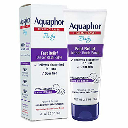 Picture of Aquaphor Baby Diaper Rash Paste - For Serious Diaper Rash and Flare-ups - 3.5 Oz. Tube