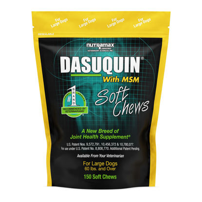 Picture of Nutramax Dasuquin with MSM Joint Health Supplement for Large Dogs - With Glucosamine, MSM, Chondroitin, ASU, Boswellia Serrata Extract, and Green Tea Extract, 150 Soft Chews