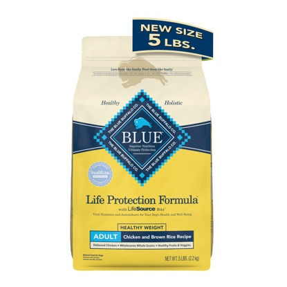Picture of Blue Buffalo Life Protection Formula Natural Adult Healthy Weight Dry Dog Food, Chicken and Brown Rice 5-lb Trial Size Bag