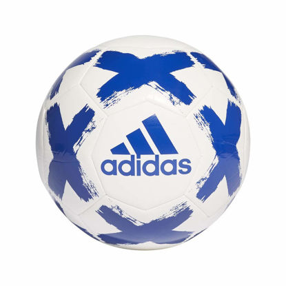 Picture of adidas Unisex Starlancer Club Soccer Ball, White/Team Royal Blue, 5