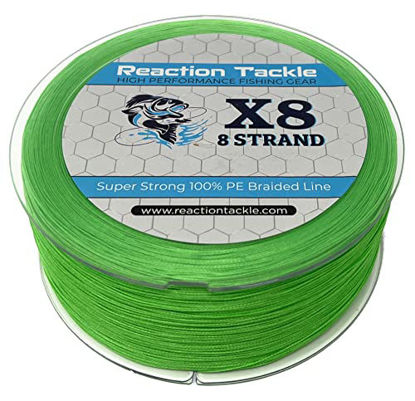 Picture of Reaction Tackle Braided Fishing Line - 8 Strand Hi Vis Green 25LB 150yd
