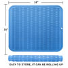 Picture of MicoYang Silicone Dish Drying Mat for Multiple Usage,Easy clean,Eco-friendly,Heat-resistant Silicone Mat for Kitchen Counter or Sink,Refrigerator or Drawer Liner Lichen Blue XXL 24 inches x 18 inches