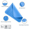 Picture of MicoYang Silicone Dish Drying Mat for Multiple Usage,Easy clean,Eco-friendly,Heat-resistant Silicone Mat for Kitchen Counter or Sink,Refrigerator or Drawer Liner Lichen Blue XXL 24 inches x 18 inches