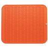 Picture of MicoYang Silicone Dish Drying Mat for Multiple Usage,Easy clean,Eco-friendly,Heat-resistant Silicone Mat for Kitchen Counter or Sink,Refrigerator or Drawer Liner Orange XL 18 inches x 16 inches