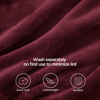 Picture of Bedsure Fleece Blanket Queen Blanket Red Burgundy - Bed Blanket Soft Lightweight Plush Fuzzy Cozy Luxury Microfiber, 90x90 inches