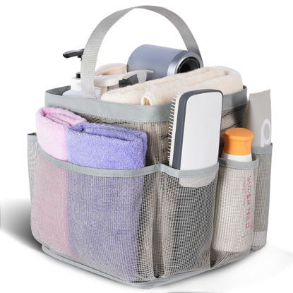 Picture of EUDELE Mesh Shower Caddy Portable for College Dorm Room Essentials,Portable Shower Caddy Dorm with 8-Pocket Large Capacity,Shower Bag for Beach,Swimming,Gym,Travel essentials