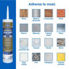 Picture of GE Advanced Silicone Caulk for Window & Door - 100% Waterproof Silicone Sealant, 5X Stronger Adhesion, Shrink & Crack Proof - 10 oz Cartridge, Clear, Pack of 12