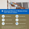Picture of GE Advanced Silicone Caulk for Window & Door - 100% Waterproof Silicone Sealant, 5X Stronger Adhesion, Shrink & Crack Proof - 10 oz Cartridge, Clear, Pack of 12