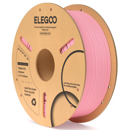 Picture of ELEGOO PLA Filament 1.75mm Pink 1KG, 3D Printer Filament Dimensional Accuracy +/- 0.02mm, 1kg Cardboard Spool(2.2lbs) 3D Printing Filament Fits for Most FDM 3D Printers