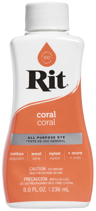 Picture of Rit All- Purpose Liquid Fabric Dye, 8 oz, Coral, 8 Fl Oz