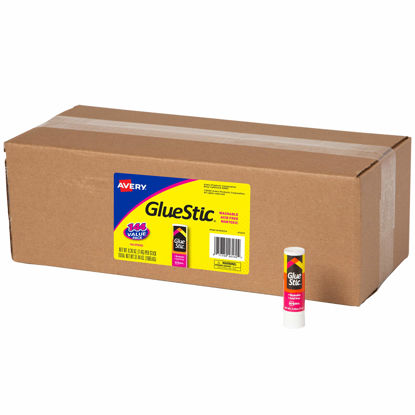Picture of Avery Glue Stick Value Pack White, Washable, Nontoxic, 0.26 oz. Permanent Glue Stic, 144pk (00100)