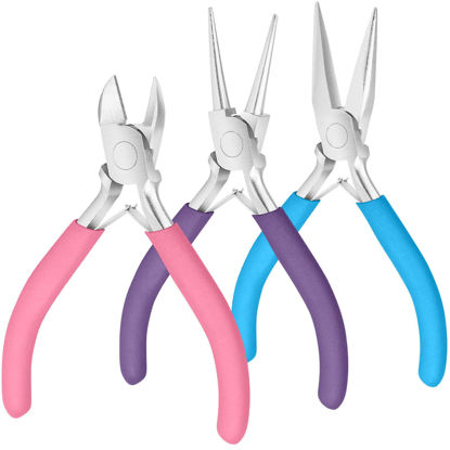 Picture of Pliers for Jewelry Making, Shynek Jewelry Pliers Set Includes Needle Nose Pliers, Round Nose Pliers and Wire Cutters, Jewelry Making Tools for Jewelry Repair, Wire Wrapping, Beading and Crafts