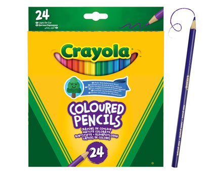 Picture of Crayola Colouring Pencils - Assorted Colours (Pack of 24), A Must-Have for All Kids Arts and Crafts Sets, Ideal for Kids Aged 3+