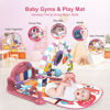 Picture of Baby Play Mat Baby Gym,Funny Play Piano Tummy Time Baby Activity Gym Mat with 5 Infant Learning Sensory Baby Toys, Music and Lights Boy & Girl Gifts for Newborn Baby 0 to 3 6 9 12 Months (New Pink)