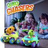 Picture of MindSprout Dino Chasers | Remote Control Car for Kids Age 2 3 4 5 Years Old, (2 Pack) Toddler Toys Age 2-4, Birthday Gift for Boys & Girls, Family Fun, Kids Dinosaur Toys | LED Lights & Music