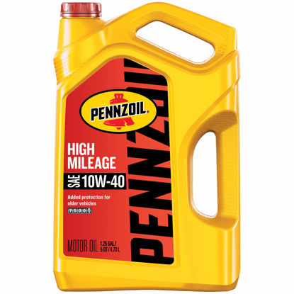 Picture of Pennzoil High Mileage Conventional 10W-40 Motor Oil for Vehicles Over 75K Miles (5-Quart, Single Pack)