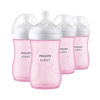 Picture of Philips AVENT Natural Baby Bottle with Natural Response Nipple, Pink, 9oz, 4pk, SCY903/14