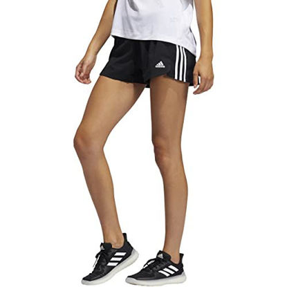 Picture of adidas,womens,Pacer 3-Stripes Woven Shorts,Black/White,Small