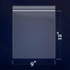 Picture of 200 Count - 9" x 12", 2 Mil Clear Plastic Reclosable Zip Poly Bags with Resealable Lock Seal Zipper for A4, Letter Sized Documents, Marketing Materials, Clothes