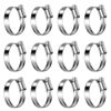 Picture of STEELSOFT Heavy Duty High Pressure 1-1/2"Hose Clamp Size#24, 32-50mm Adjustable Worm Gear Drive Stainless Steel Automotive Radiator Hose Clamps 1-1/2 inch 1.5 inch, 12 Pack
