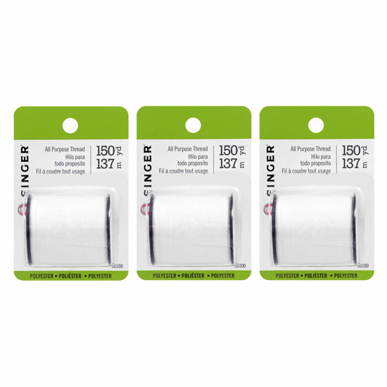 Picture of SINGER Thread, White (Pack of 3)