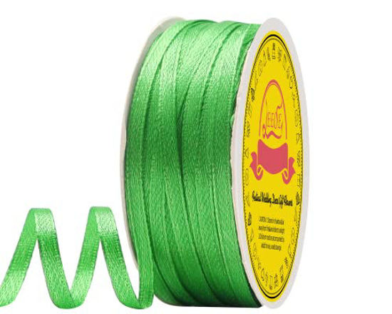 GetUSCart- LEEQE Double Face Green Satin Ribbon 1/8 inch X 100