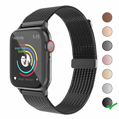 Picture of Cocos Compatible with Apple Watch Band 38mm 40mm 42mm 44mm,Stainless Steel Mesh Loop for iWatch Bands Women Men Series 5 4 3 2 1