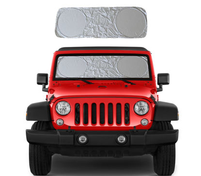 Picture of A1+240T Car Windshield Sun Shade Sunshade Size-Chart Sunshade (XS (Only for Wrangler, Rubicon))