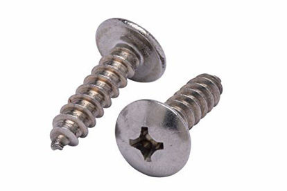 Picture of #14 X 1" Stainless Truss Head Phillips Wood Screw (25pc) 18-8 (304) Stainless Steel Screws by Bolt Dropper