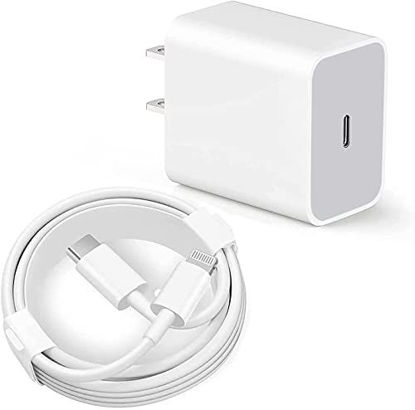 Picture of iPhone 12 Charger,Fast Charger iPhone [Apple MFi Certified] Type C Charger USB C to Lightning Cable 20W Apple Charger Power Adapter PD Block for iPhone 12 Mini/12 Pro Max/iPhone 11/XS/XR/X/8 and More