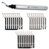 Picture of AFA Tooling - Deburring Tool with 10 BS1010, 10 BS1018, 10 BK3010, HSS Blades - Works on Metal, Resin, PVC, 3D Printed Plastic Edges - for Copper and PVC Pipes, 3D Printing, Resin Art, and Metal Work
