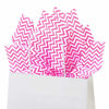Picture of Flexicore Packaging Hot Pink Chevron Print Gift Wrap Tissue Paper Size: 15 Inch X 20 Inch | Count: 10 Sheets | Color: Hot Pink Chevron