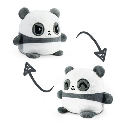 Picture of TeeTurtle - Plushmates - Magnetic Reversible Plushies that hold hands when happy - Panda - Huggable and Soft Sensory Fidget Toy Stuffed Animals That Show Your Mood - Gift for Kids and Adults!