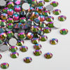 Picture of beadsland Flat Back Crystal Rhinestones Round Gems for Nail Art and Craft Glue Fix,Green Volcano (2.9-3.0mm) SS12/1440pcs